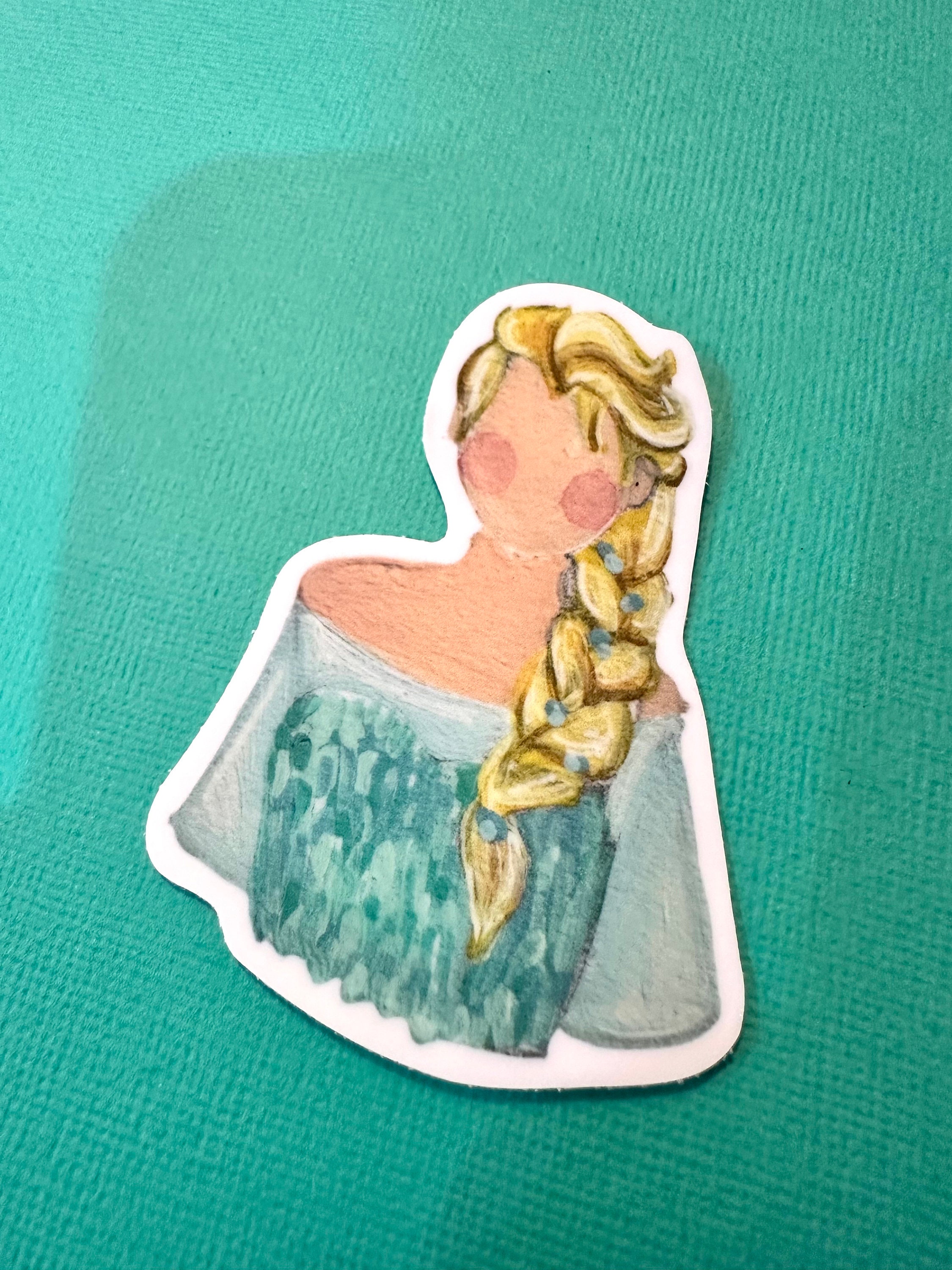 3 Inch Faceless Hand-painted Acrylic Waterproof Glossy Vinyl Sticker ...