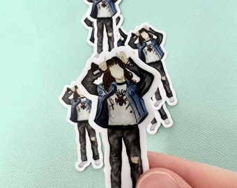 Eddie Vinyl Munson - Strangers sticker Things - vinyl sticker - waterproof sticker - 2 inches