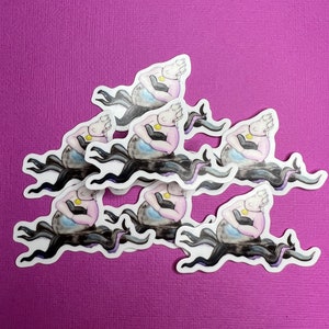 Faceless water color, waterproof, vinyl sticker, under the sea, little mermaid, villain Ursula