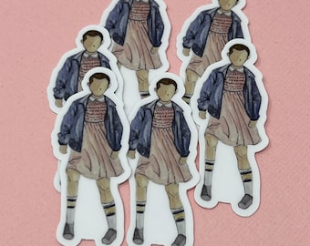 Eleven - Strangers Things - vinyl waterproof sticker - water bottle sticker - 2 inches