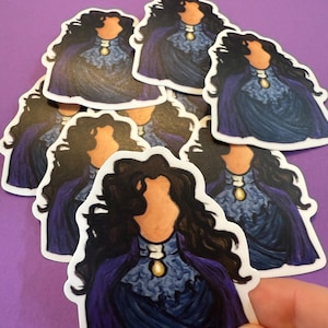 3 inch hand-painted acrylic faceless Wanda Vision, Agatha All Along,  Agatha Harkness,vinyl sticker, waterproof sticker, Superhero, Avengers