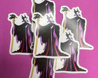 Faceless water color, waterproof vinyl sticker, mistress of evil, maleficent, villain