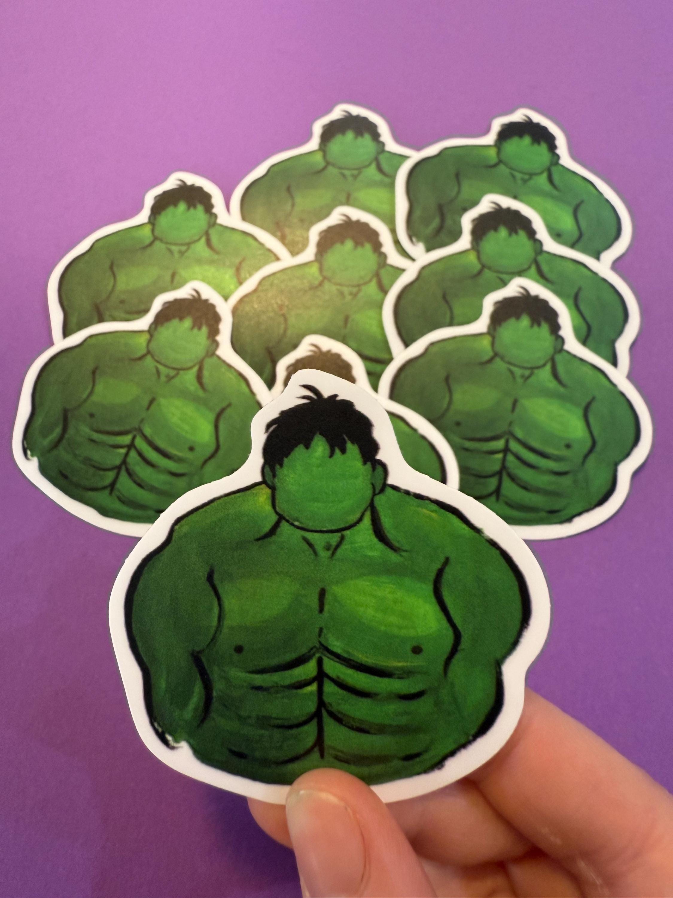 Mini Hulk Sticker 3 Inch Hand-painted Acrylic HULK Vinyl Sticker, Waterproof Sticker ...