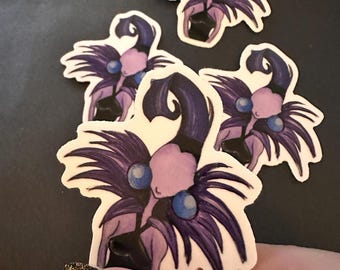 3 inch faceless hand-painted acrylic waterproof glossy vinyl sticker, water bottle sticker, laptop sticker, Halloween sticker, Yzma