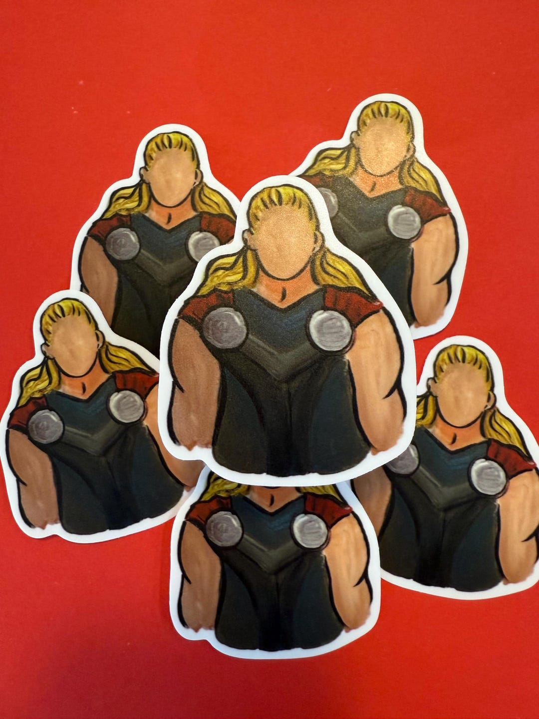 Thor Strong Sticker 3 Inch Hand-painted Acrylic THOR Vinyl Sticker, Waterproof Sticker ...