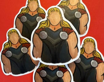 3 inch hand-painted acrylic THOR  vinyl sticker, waterproof sticker, Superhero, Avengers