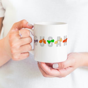 Taza personalizada con nombre en lenguaje de señas