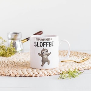 Personalised Sloth Mug