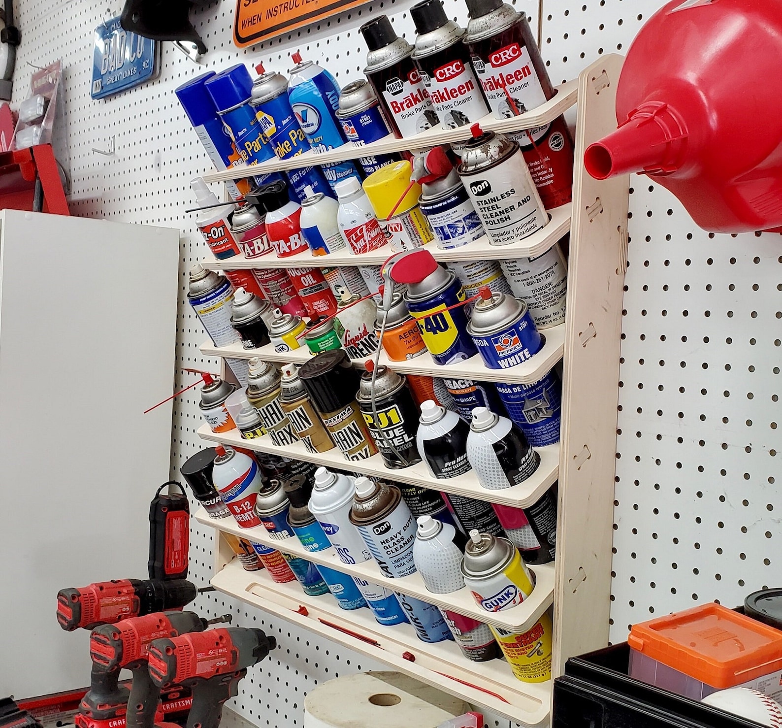 Wall Mount Storage Holder Rack 40 Can Spray Paint Storage Etsy