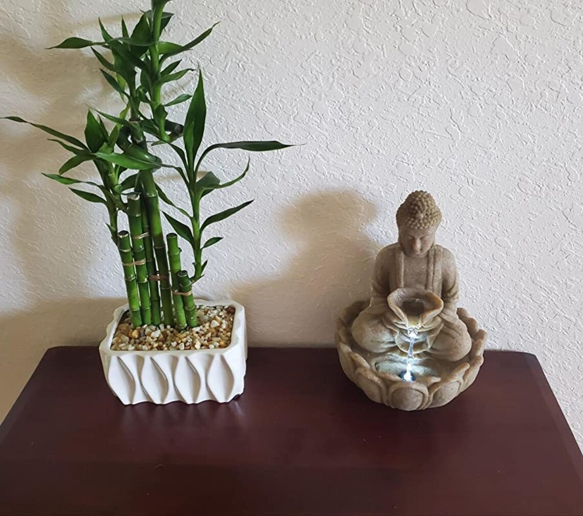 Indoor buddha fountain zen tabletop water fountain Etsy