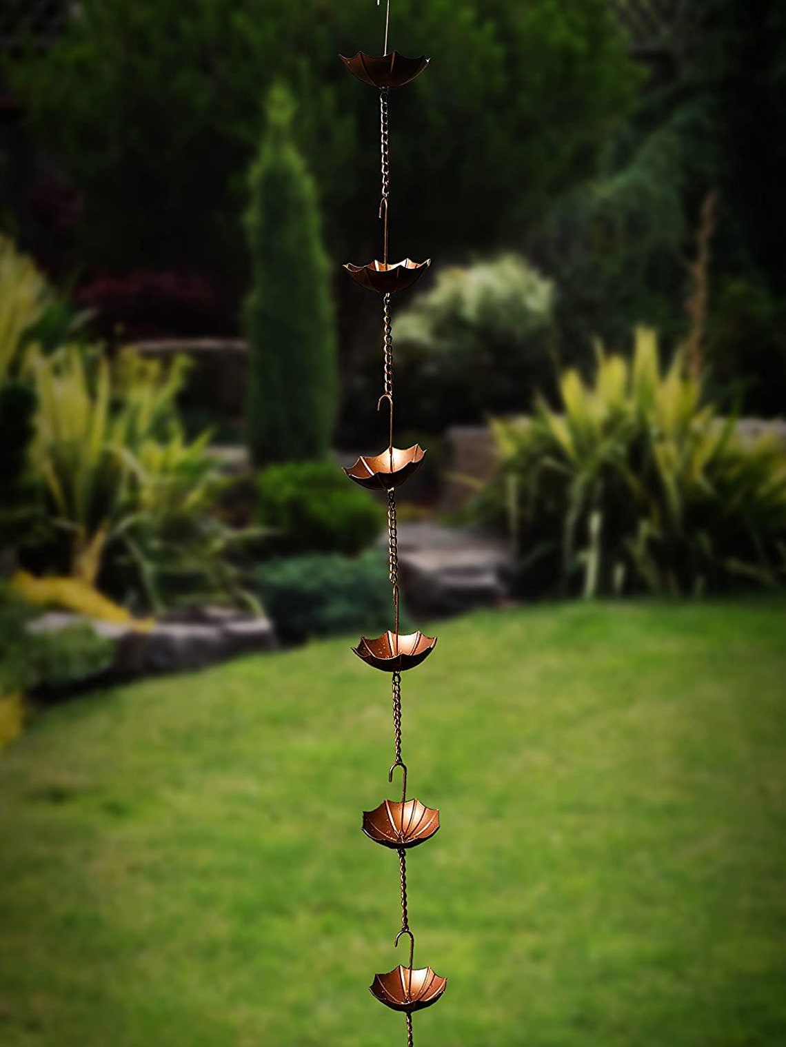 Iron umbrella rain chain with adapter installer piece and Etsy