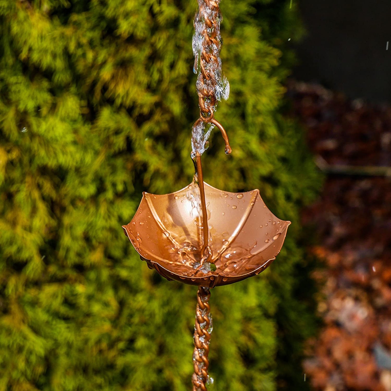 Iron umbrella rain chain with adapter installer piece and Etsy