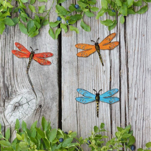 Dragonfly Metal Wall Art Dragonfly Decor Outdoor Sign Etsy