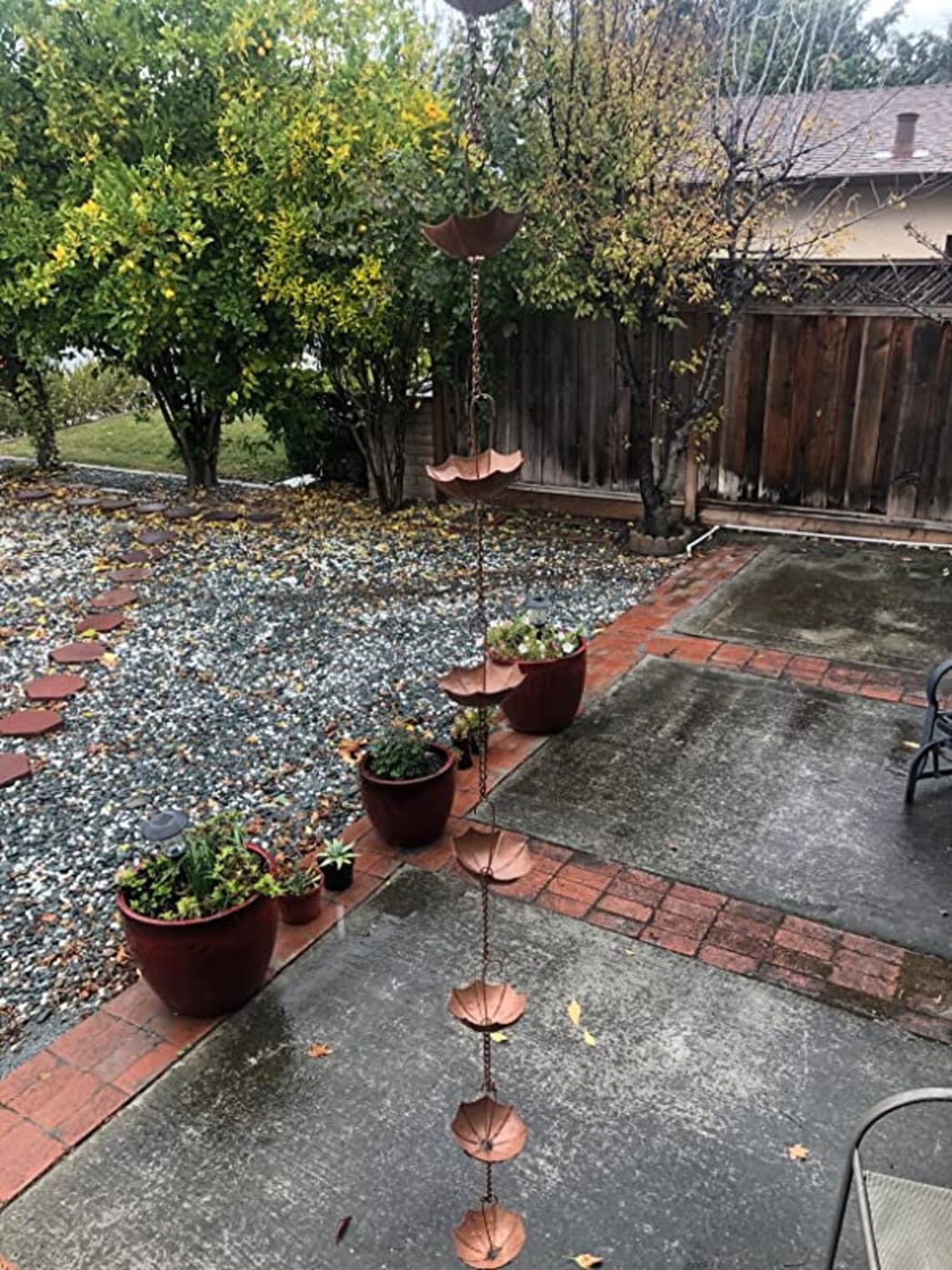 Iron umbrella rain chain with adapter installer piece and Etsy