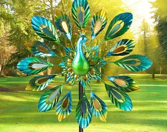 Zceplem Garden Metal Windmil Unique And Magical Metal Windmill Kinetic Metal Wind Spinner Catcher Wind Spinners For Garden Yard Lawn Metal Wind Catchers Outdoor Patio Decoration