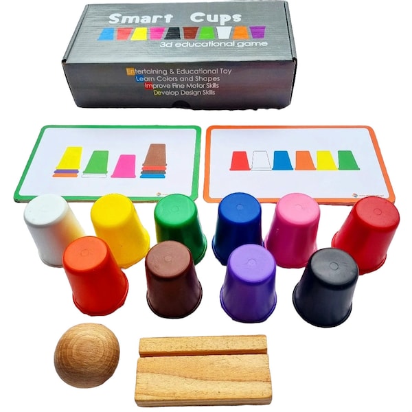 Montessori toys / smart cups / mugs with cards / to encourage fine motor skills / educational toys