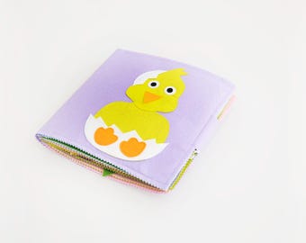 Felt Activity Book Quiet Book - Learning Activities for Toddlers, Handmade Montessori Toy, Felt Activity Book
