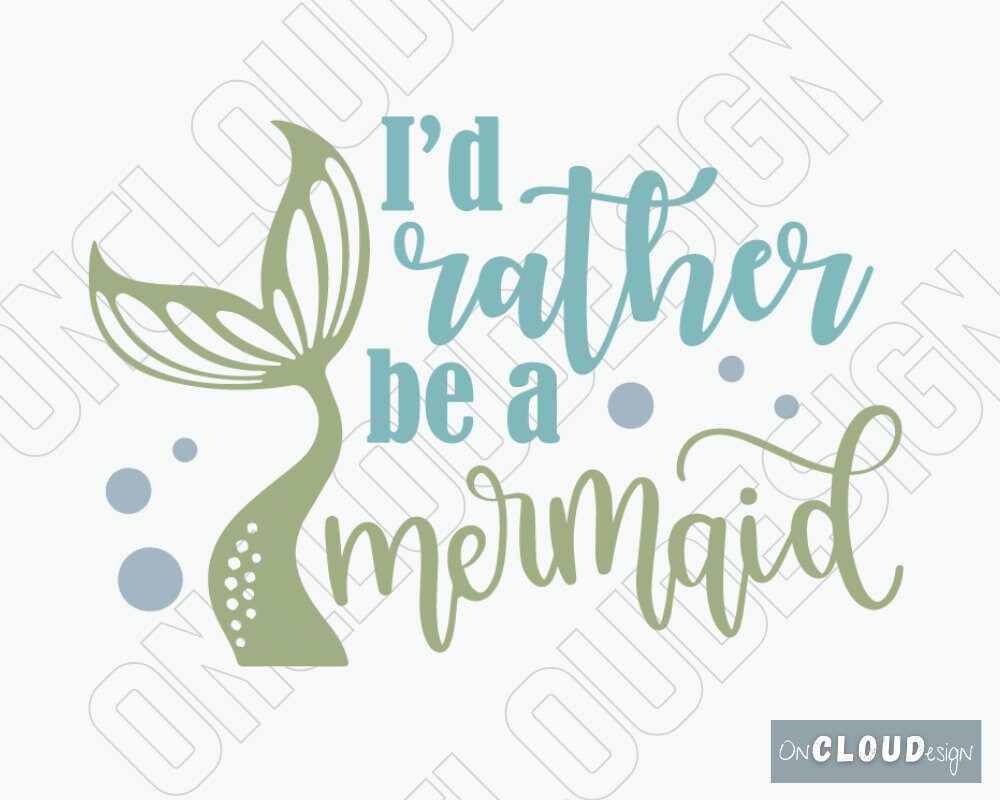 Mermaid Svg Instant Download 2 || SVG, PNG, dxf || Digital Download
