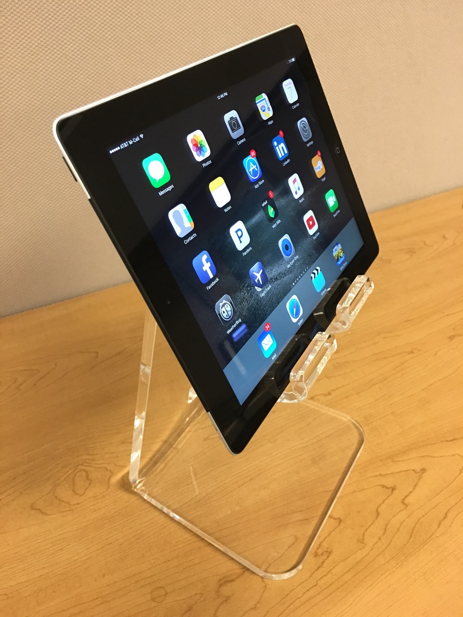 Acrylic Ipad Stand Clear Tablet Holder Desk Book Rack Etsy Canada