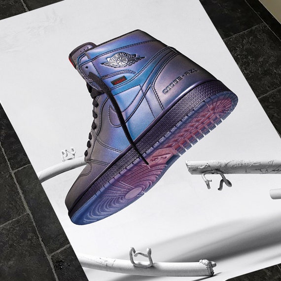 Air Jordan 1 High Zoom C8082-AZ1 Aesthetic Wall Art Print | Etsy