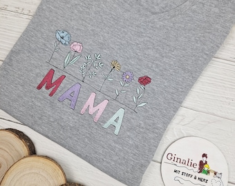 Gestickte T-Shirts: Einzigartige Design für Mama, Papa und Freunde - Geschenk Muttertag Vatertagsgeschenk Statement T Shirt Spruch Mamacado
