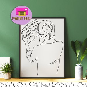 Feminist Talmud Print | Feminist Jewish Art | Original Art | Bible Art | Printable | Modern Judaica | Digital Download | Hebrew Art