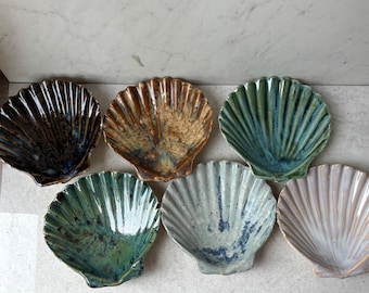 shell soap dish or trinket tray | sea decor | ring dish | bathroom | ocean | spoon rest