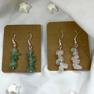 Crystal dangle earrings | gemstone | crystal | Healing | dangle earrings | earrings | drop | earrings | silver plated | gifts | present