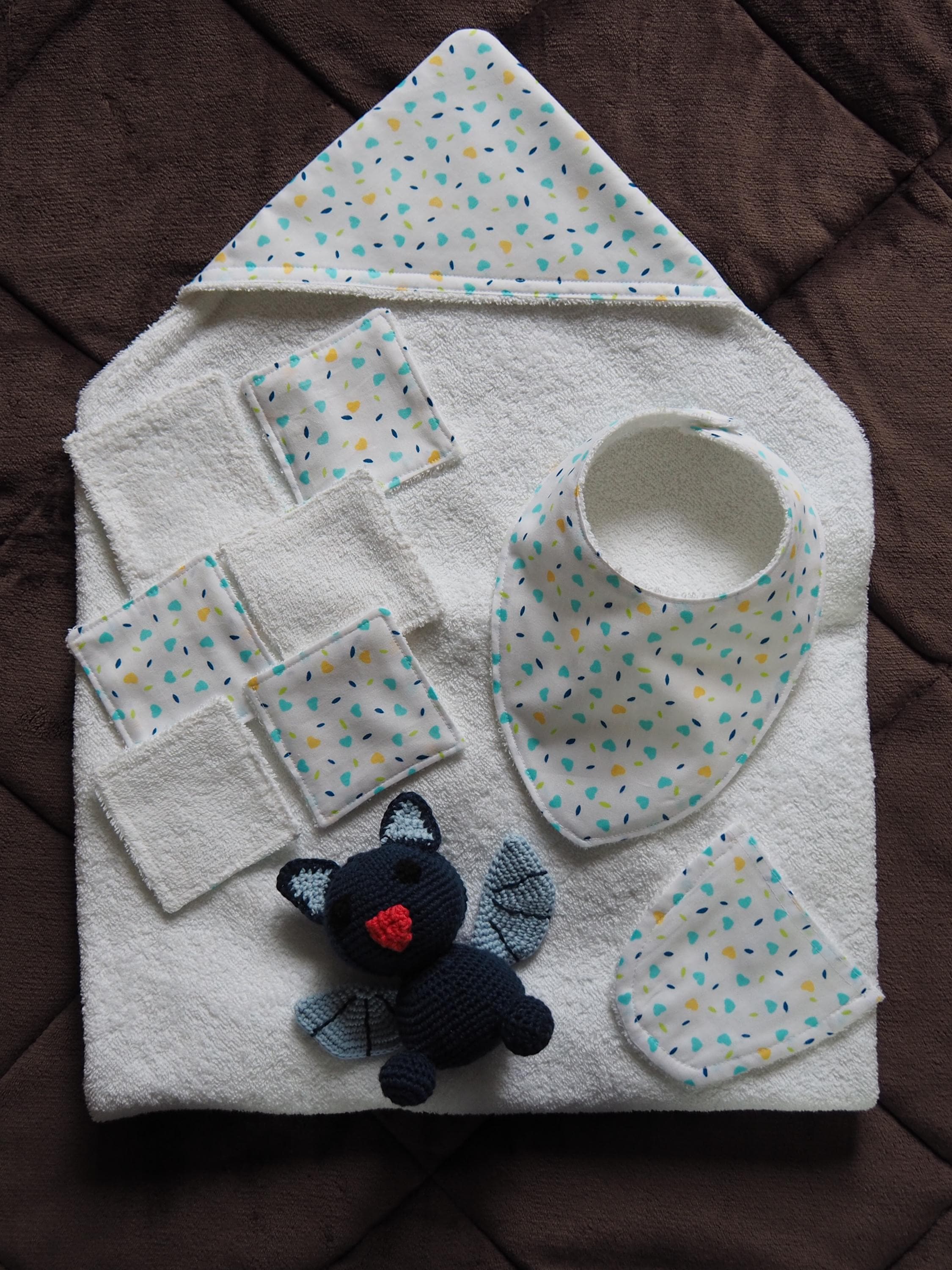 Ensemble de bain, cape, serviette pour bébé
