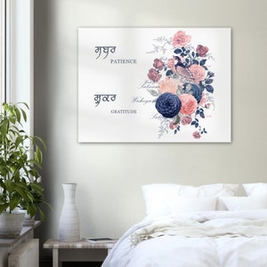 Poster Sabar and Shukar Sikh Quote Premium Matte Paper Poster