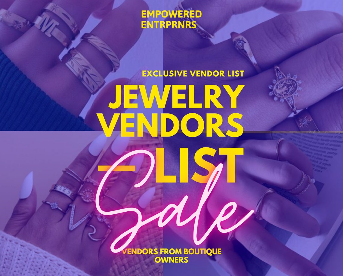 Jewelry Vendors Jewelry vendor list Jewelry Wholesale Etsy
