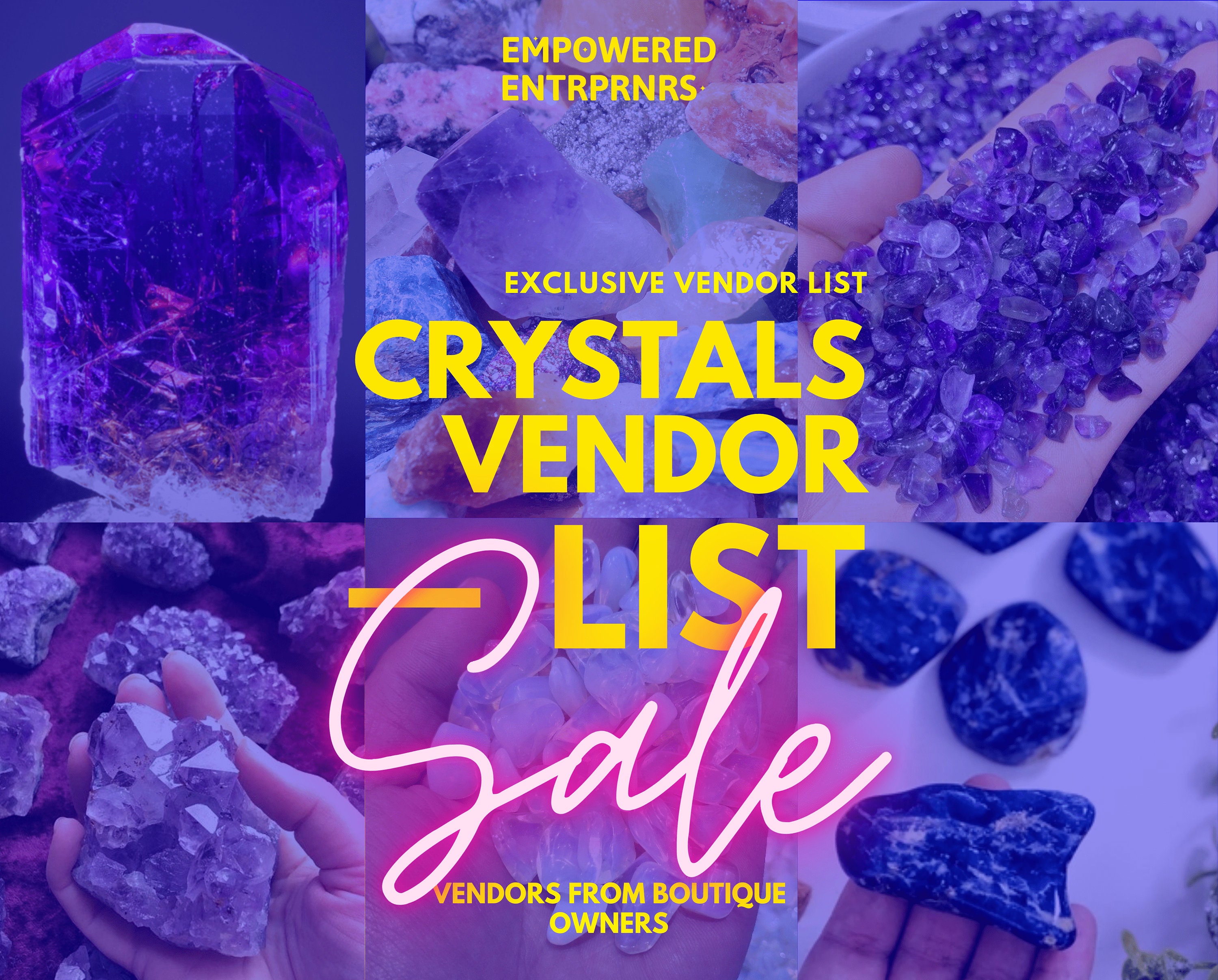 Crystals Vendor List Crystal Vendors Crystal Jewelry Vendor Etsy