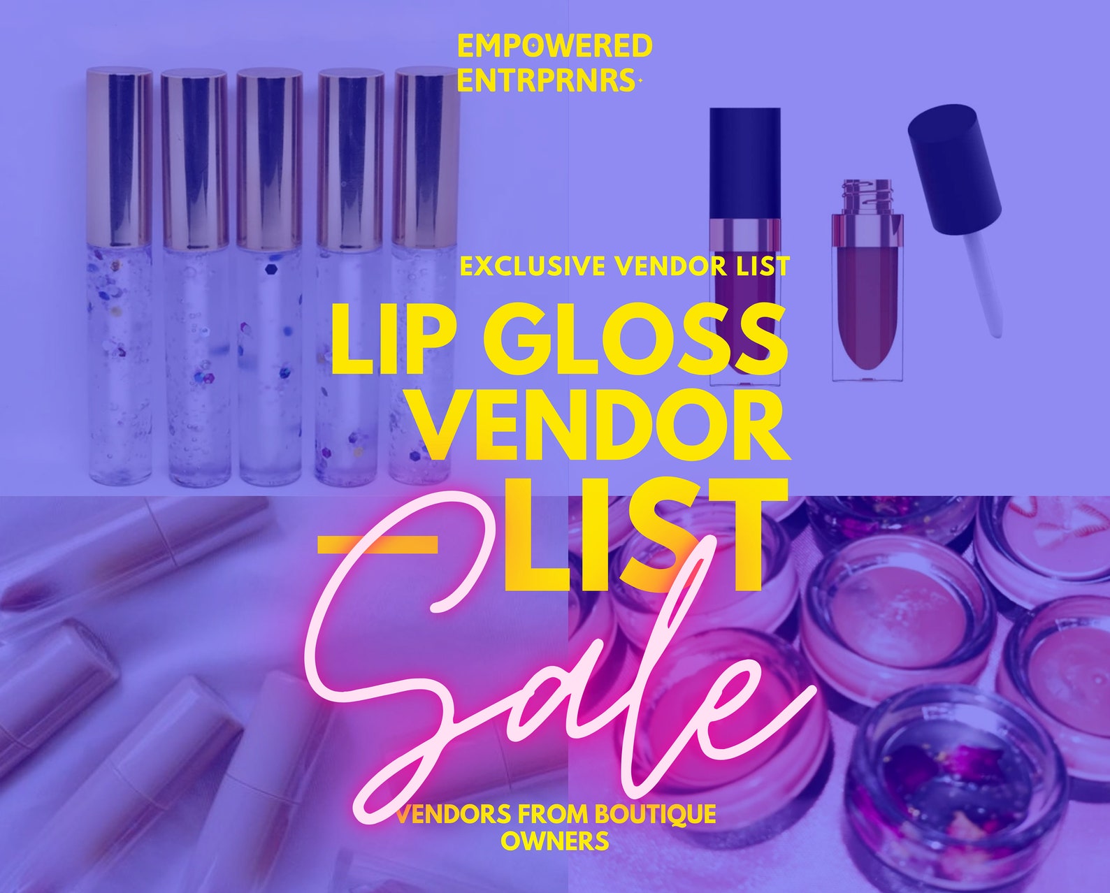 Lip Gloss Vendor List Lip Gloss Wholesale Lip Gloss Bulk Etsy