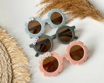 Lunettes de soleil avec nom, lunettes de soleil enfant, happyname