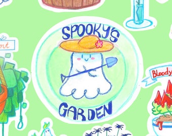 Spooky's garden sticker sheet