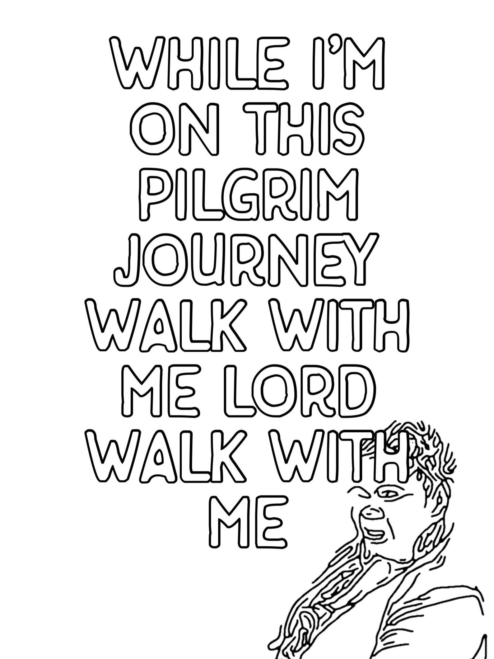While I'm On This Pilgrim Journey Walk With Me. Gospel Etsy France