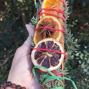 Juniper & Cedar Yule Smudge Stick: Pagan Ritual Cleansing
