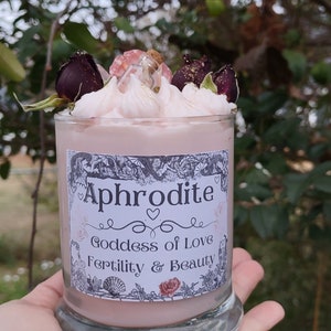 Aphrodite Candle, Goddess of Love, Beauty and Fertility, Goddess Candle, Lovers Candle, Aphrodite Altar, Altar Candle, Love Candle