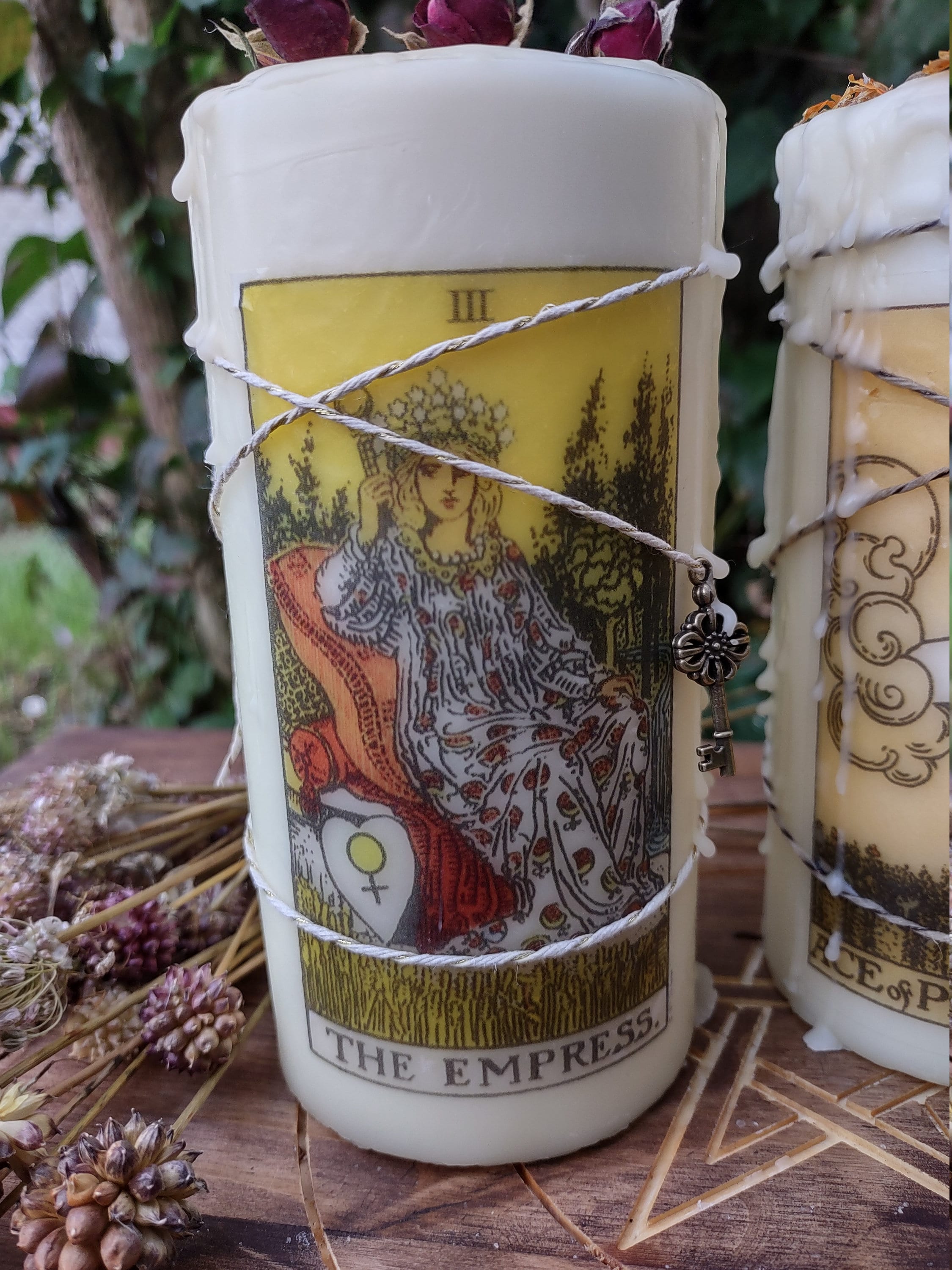 Tarot Candle Tarot Card Candle Witchy Decor Intention Etsy