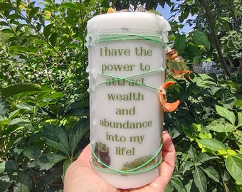 Money and Abundance Manifesting Candle, Fixed Candle, Altar Candles