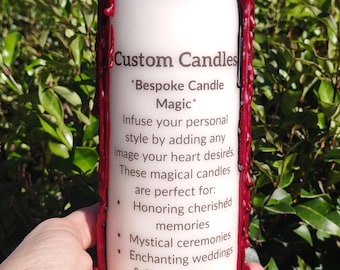 Custom Deity Candle 3x6 Dripped Pillar | Made to Order Pagan Altar & Ritual Devotional Candle
