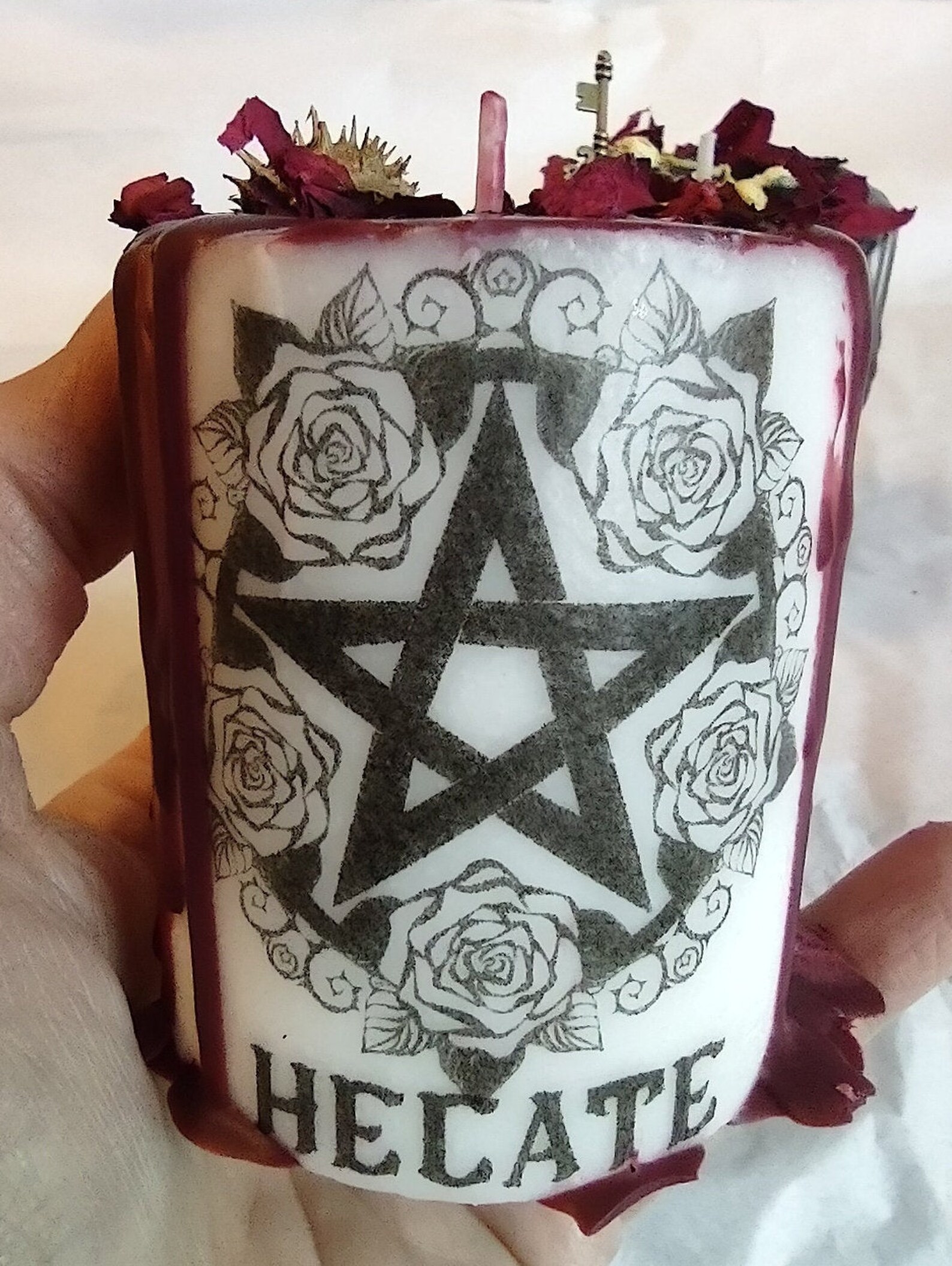 Hecate Altar Candle Hecate Candle Hekate Candle Witch Etsy