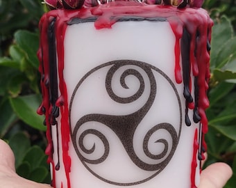 Morrigan Goddess Candle: Celtic Pagan Altar Ritual Candle