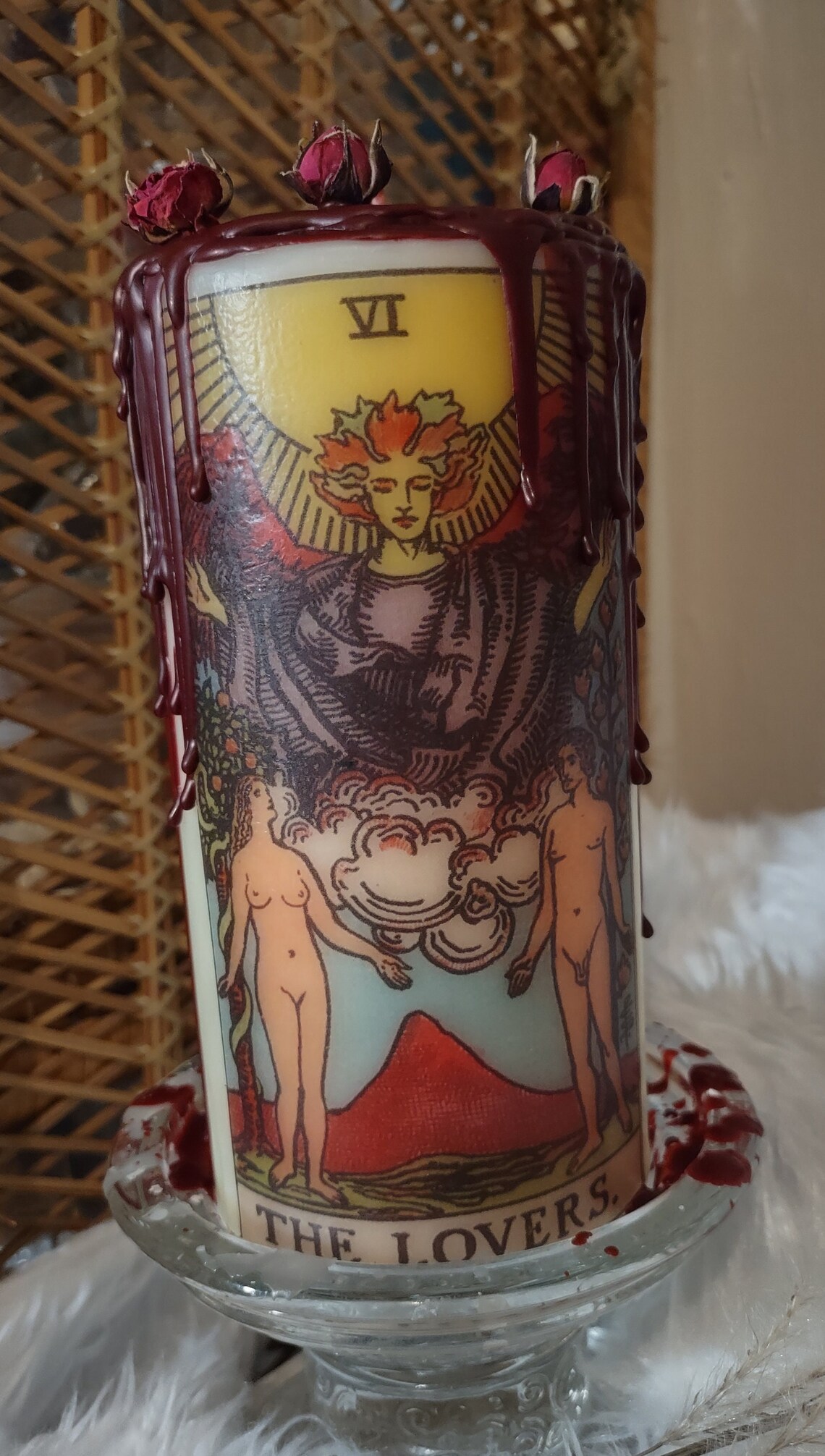 Tarot Candle Tarot Card Candle Witchy Decor Intention Etsy