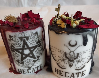 Hecate Altar Candle, Hecate Candle, Hekate Candle, Witch Candle, Intention Candle