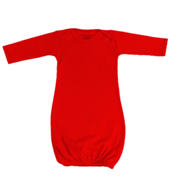 Cotton Baby Blank,  Red Baby Gown, DTG Blank, Vinyl Blank, Personalization