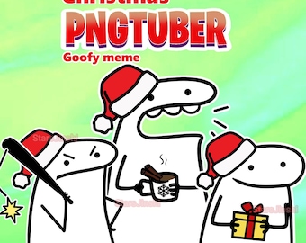 Christmas Goofy PNGtuber meme | Ready to use | vtuber - giftuber | 3  expressions. Streaming stuff, tts pet | twitch | youtube