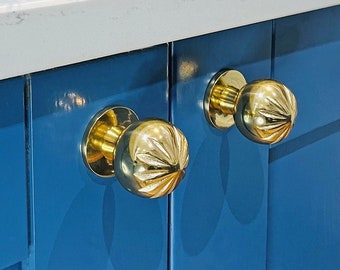 Küchenschrank Knopf | Schrankknöpfe | 4 Farben | Hergestellt aus recyceltem Messing | Schrankknäufe für Küche und Garderobe