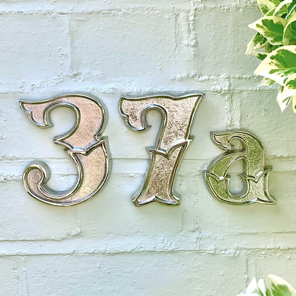 House Numbers | 5 Colour finishes available | Home and Front Door Hardware | Front Door Numbers | Brass house numbers