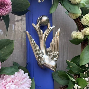 Swallow Door Knocker | 5 finishes available | A symbol of luck & returning home | Handmade from recycled brass | Brass Front door knocker